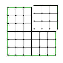 A Landscape Component containing four subsections (2x2)
